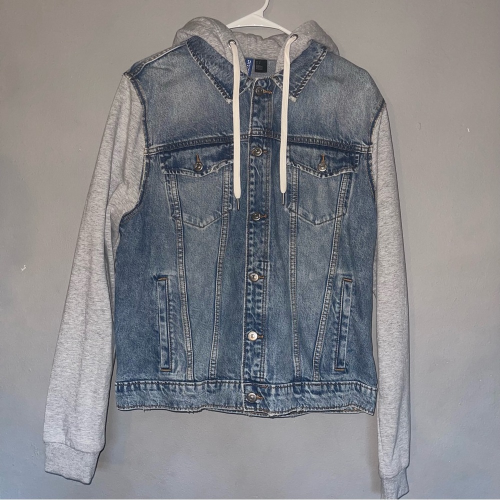 Men’s H&M Denim Hoodie Jacket – Size Large